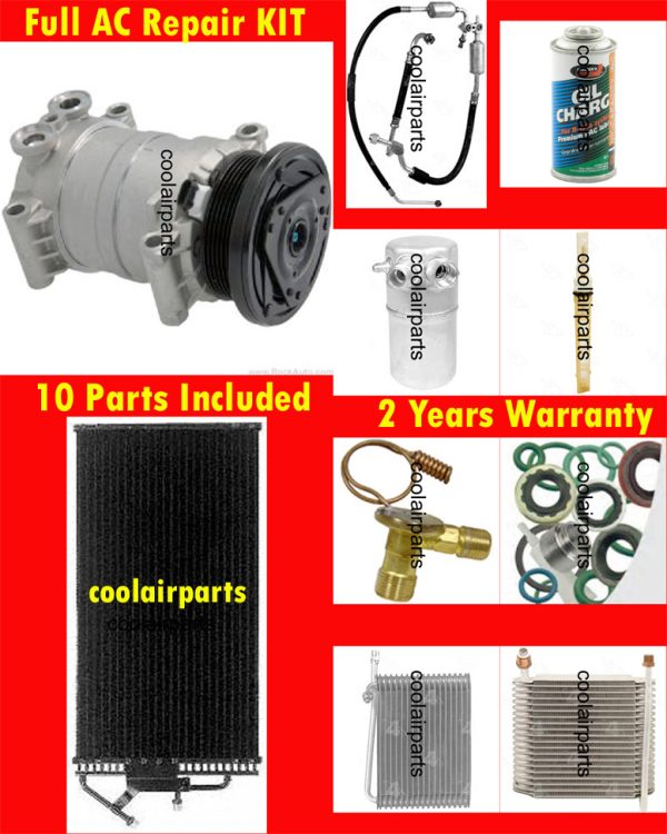 96-99 CHEVY TAHOE FULL Suburban Yukon A/C REPAIR KIT NEW AC COMPRESSOR Dual AIR w/ Rear AC 15-20151 19151514